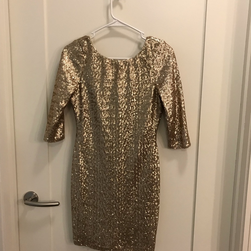 Gold Sequin Dress